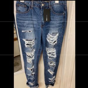 Super distressed jeans!